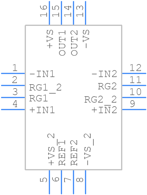 AD8222HACPZ-WP - Analog Devices - PCB symbol