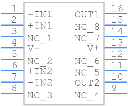 AD827JRZ-16 - Analog Devices - PCB symbol