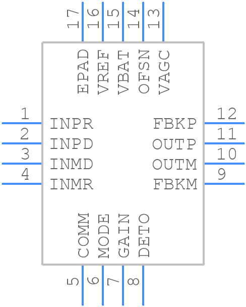 AD8338ACPZ-R7 - Analog Devices - PCB symbol