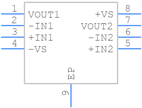 ADA4898-2YRDZ - Analog Devices - PCB symbol