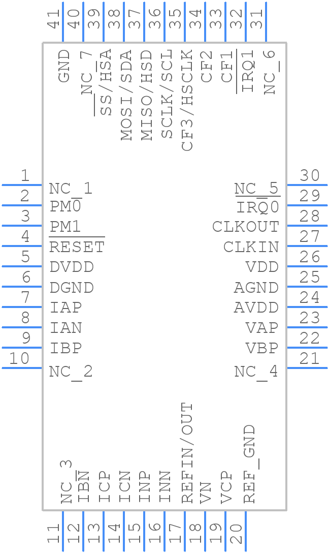 ADE7858AACPZ - Analog Devices - PCB symbol