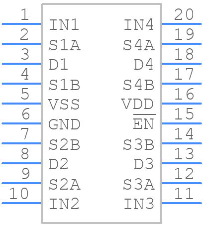 ADG1234YRUZ - Analog Devices - PCB symbol