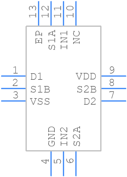 ADG1236YCPZ-500RL7 - Analog Devices - PCB symbol