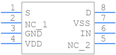 ADG1401BRMZ - Analog Devices - PCB symbol