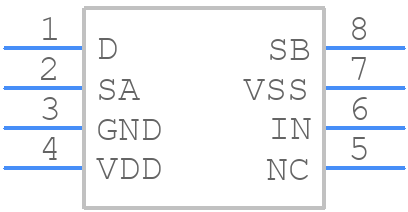 ADG1419BRMZ - Analog Devices - PCB symbol