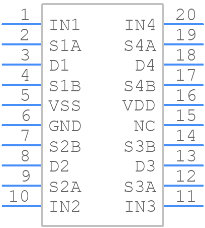 ADG1634BRUZ - Analog Devices - PCB symbol
