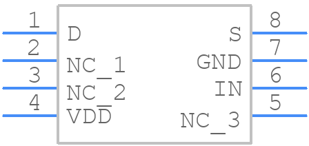 ADG702LBRMZ - Analog Devices - PCB symbol