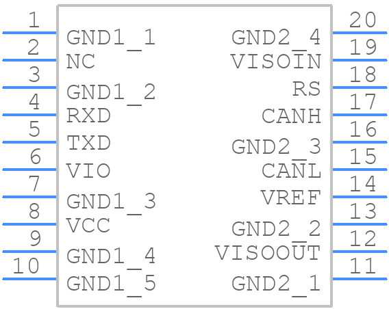 ADM3053BRWZ-REEL7 - Analog Devices - PCB symbol