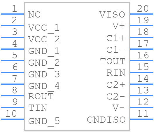 ADM3251EARWZ-REEL - Analog Devices - PCB symbol