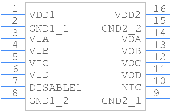ADUM140D0BRWZ - Analog Devices - PCB symbol