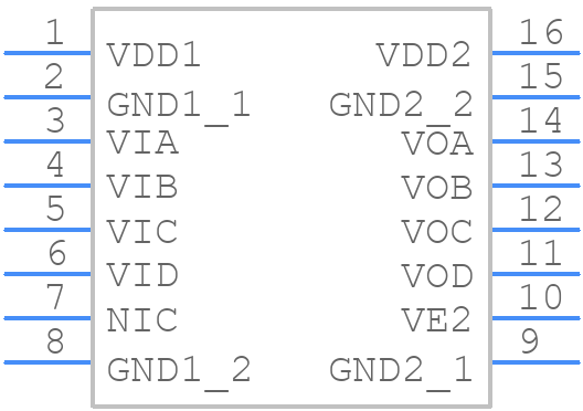 ADUM140E0BRWZ - Analog Devices - PCB symbol