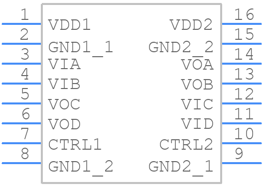 ADUM1412ARWZ - Analog Devices - PCB symbol