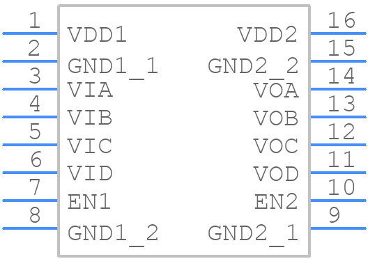 ADUM1445ARQZ - Analog Devices - PCB symbol