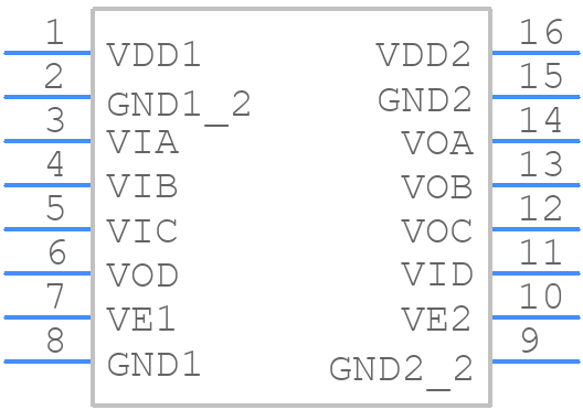 ADUM4401BRWZ - Analog Devices - PCB symbol