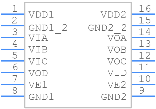ADUM4401CRIZ - Analog Devices - PCB symbol