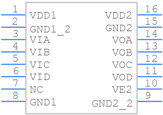 ADUM4401CRWZ - Analog Devices - PCB symbol