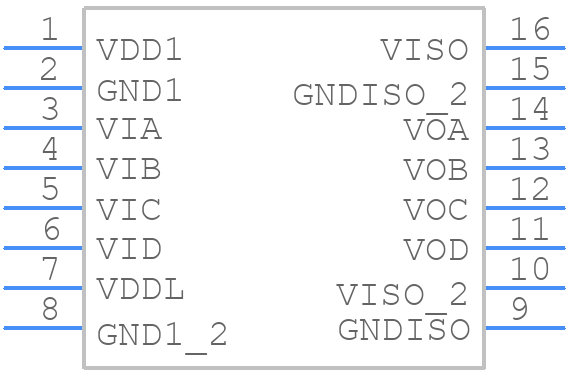 ADUM5400ARWZ - Analog Devices - PCB symbol