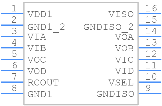 ADUM5402CRWZ - Analog Devices - PCB symbol