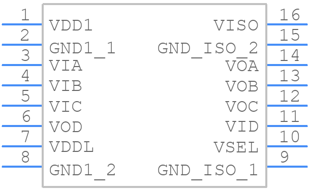 ADUM6401ARWZ - Analog Devices - PCB symbol