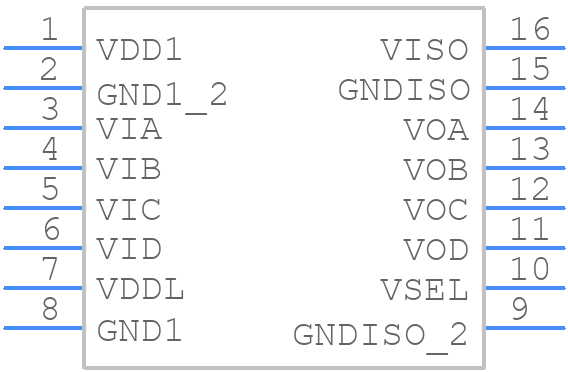 ADUM6402CRWZ - Analog Devices - PCB symbol