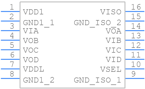 ADUM6403CRWZ - Analog Devices - PCB symbol
