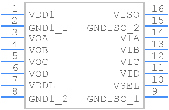 ADUM6404ARIZ - Analog Devices - PCB symbol