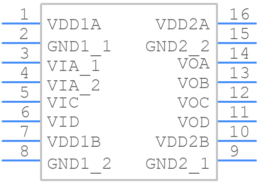 ADUM7440ARQZ - Analog Devices - PCB symbol