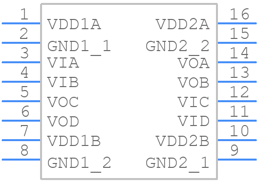 ADUM7442CRQZ - Analog Devices - PCB symbol