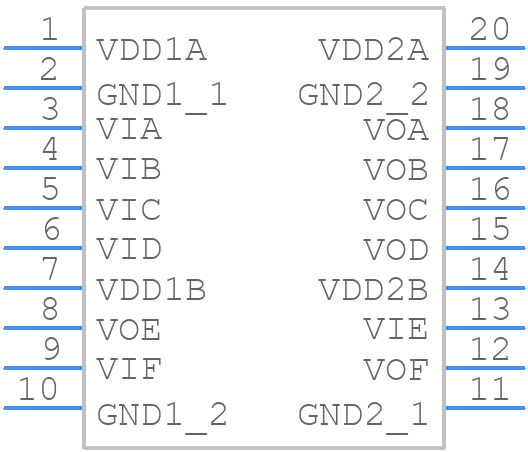 ADUM7641ARQZ - Analog Devices - PCB symbol