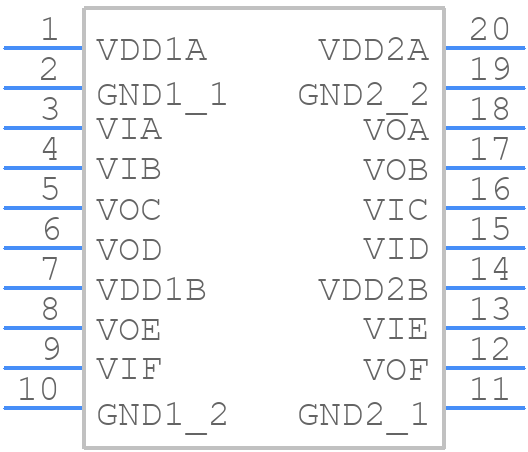 ADUM7643ARQZ - Analog Devices - PCB symbol