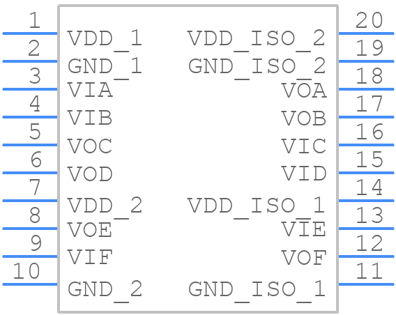 ADUM7643CRQZ - Analog Devices - PCB symbol