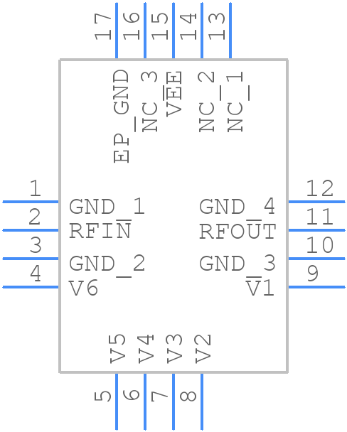 HMC424LP3E - Analog Devices - PCB symbol