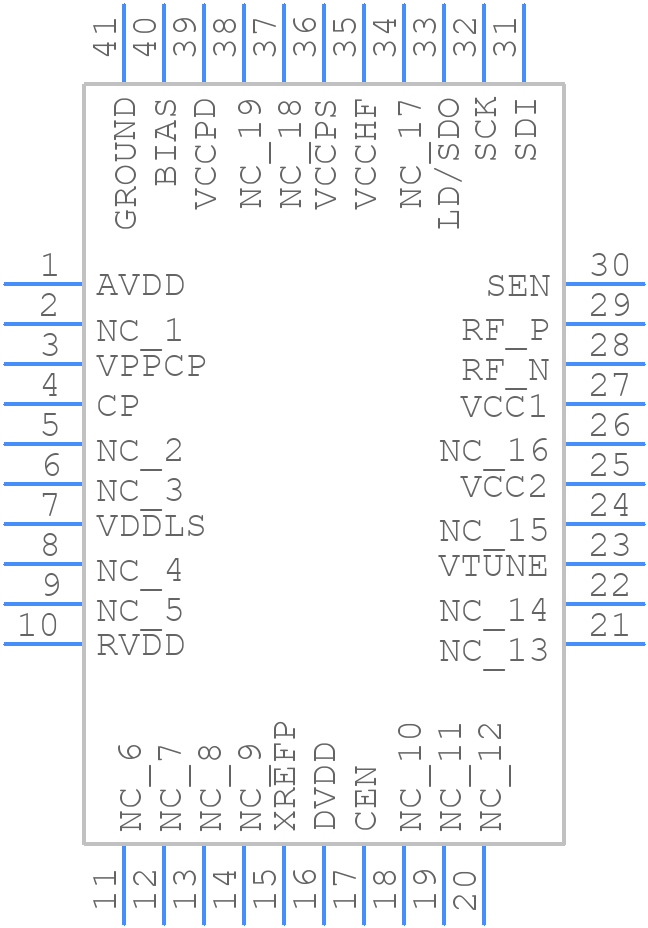 HMC832LP6GE - Analog Devices - PCB symbol
