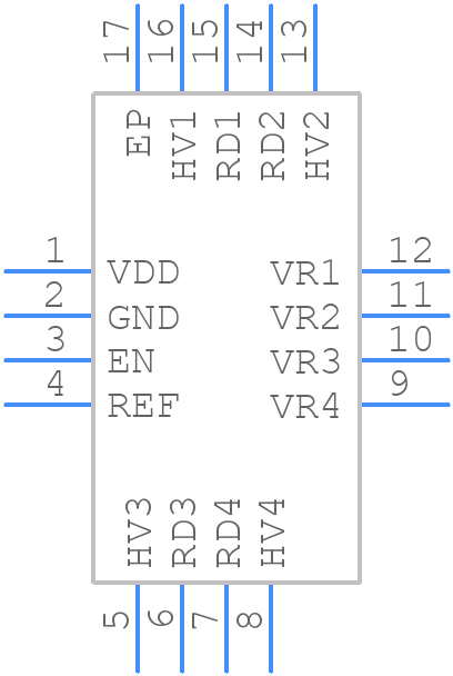 HMC860LP3E - Analog Devices - PCB symbol