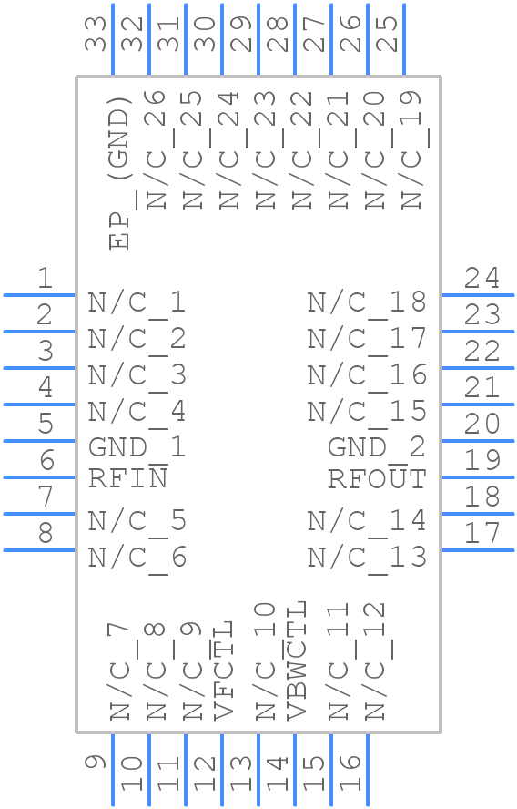 HMC890LP5E - Analog Devices - PCB symbol