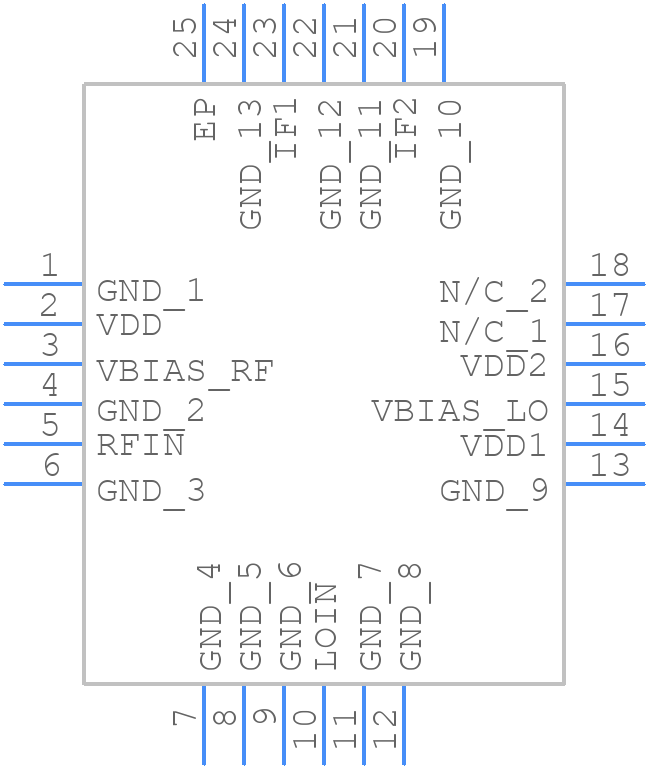 HMC951LP4E - Analog Devices - PCB symbol