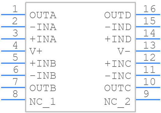 OP413FSZ-REEL - Analog Devices - PCB symbol