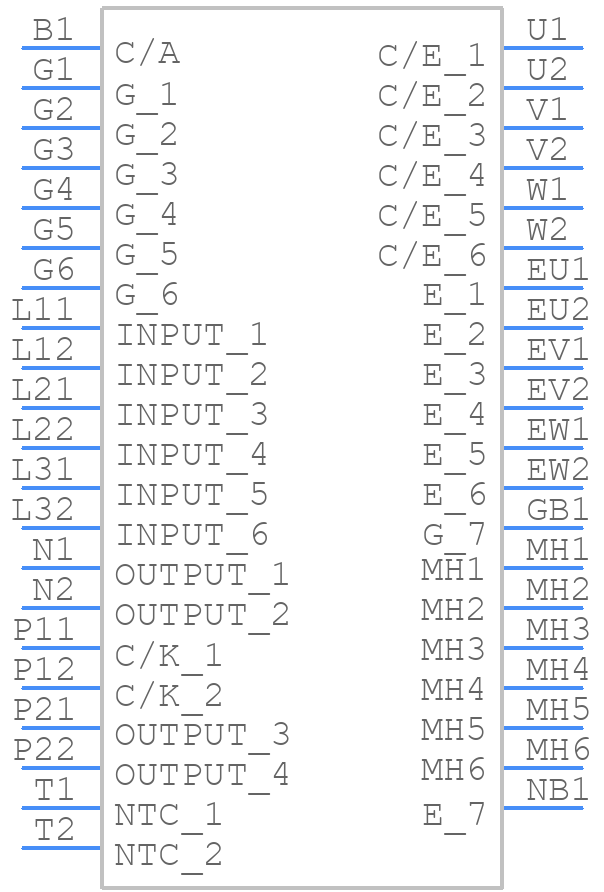 FP50R06W2E3_B11 - Infineon - PCB symbol