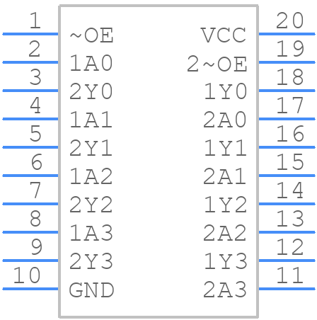 74LV244D - Nexperia - PCB symbol
