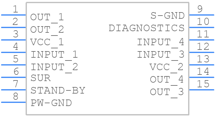 E-TDA7375V - STMicroelectronics - PCB symbol