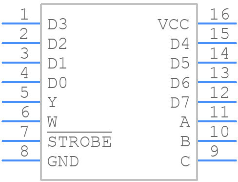 M74HC151YTTR - STMicroelectronics - PCB symbol