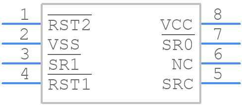STM6522AAAADG6F - STMicroelectronics - PCB symbol