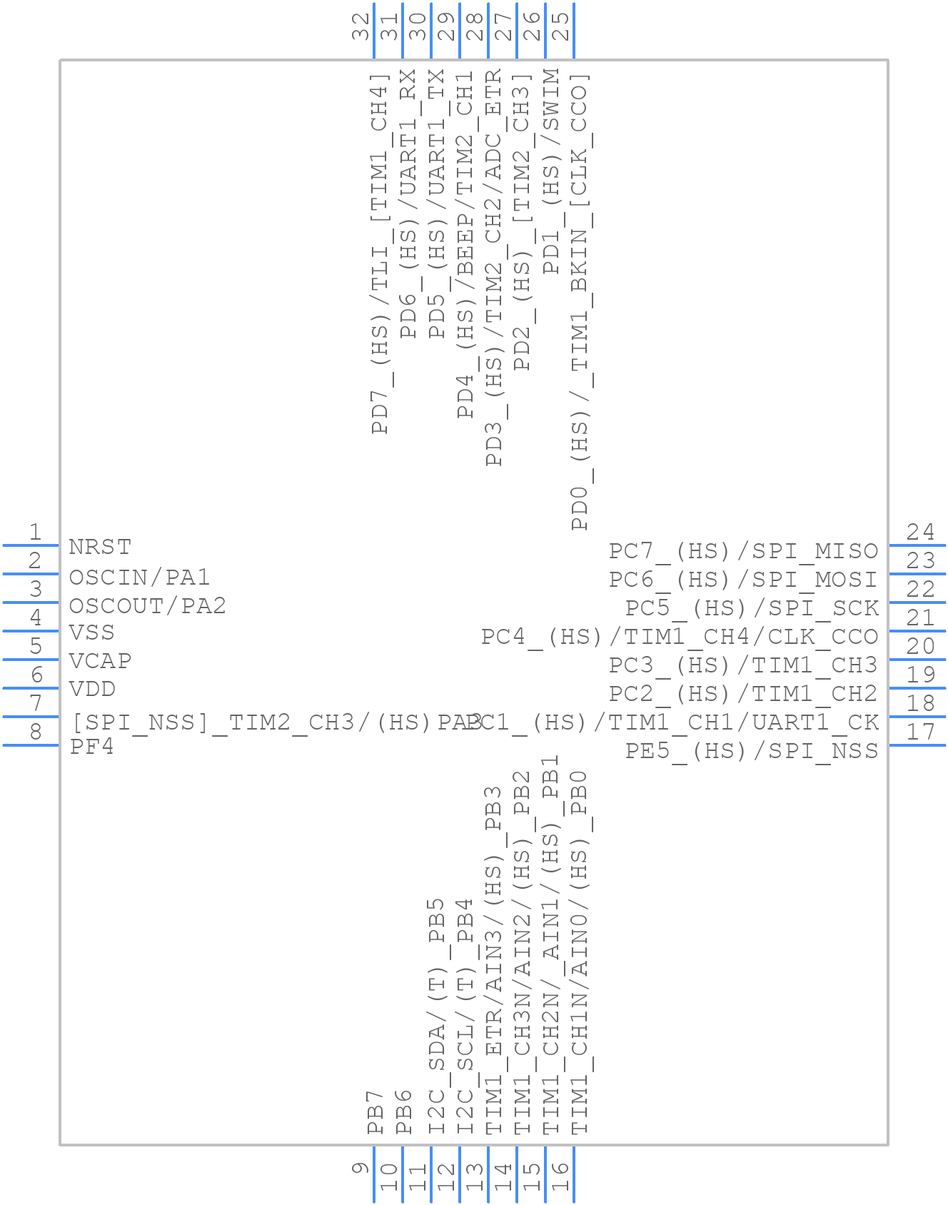 STM8S003K3T6C - STMicroelectronics - PCB symbol