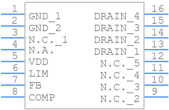 VIPER16HDTR - STMicroelectronics - PCB symbol