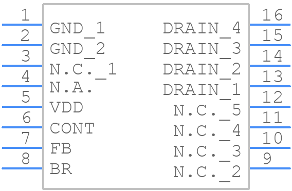 VIPER27LD - STMicroelectronics - PCB symbol