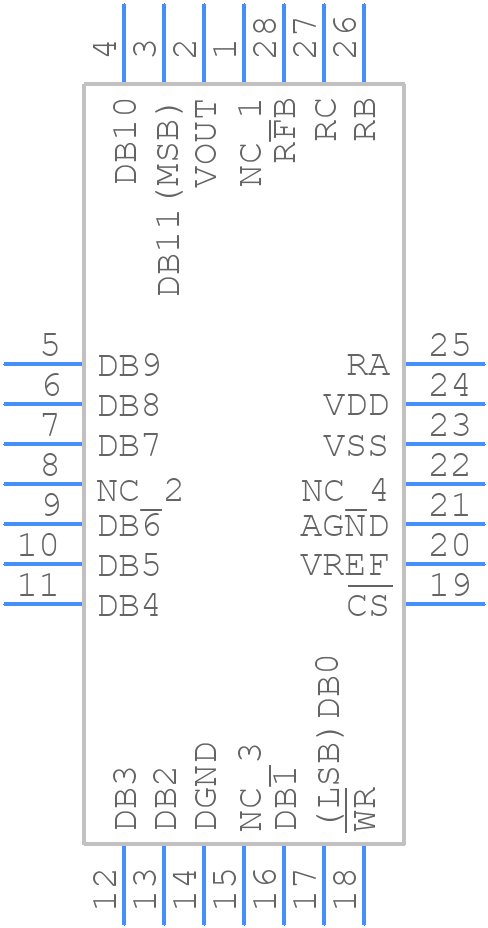 AD7845JPZ - Analog Devices - PCB symbol