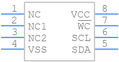 M24C16-WMN6TP - STMicroelectronics - PCB symbol