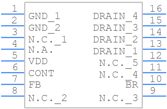 VIPER17HD - STMicroelectronics - PCB symbol