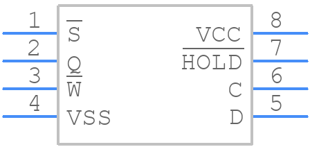 M95M01-RMN6P - STMicroelectronics - PCB symbol