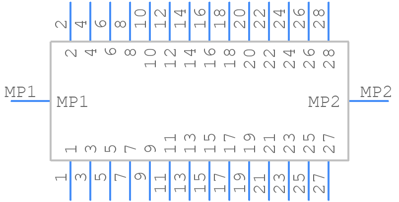 DF11CZ-28DS-2V(22) - Hirose - PCB symbol